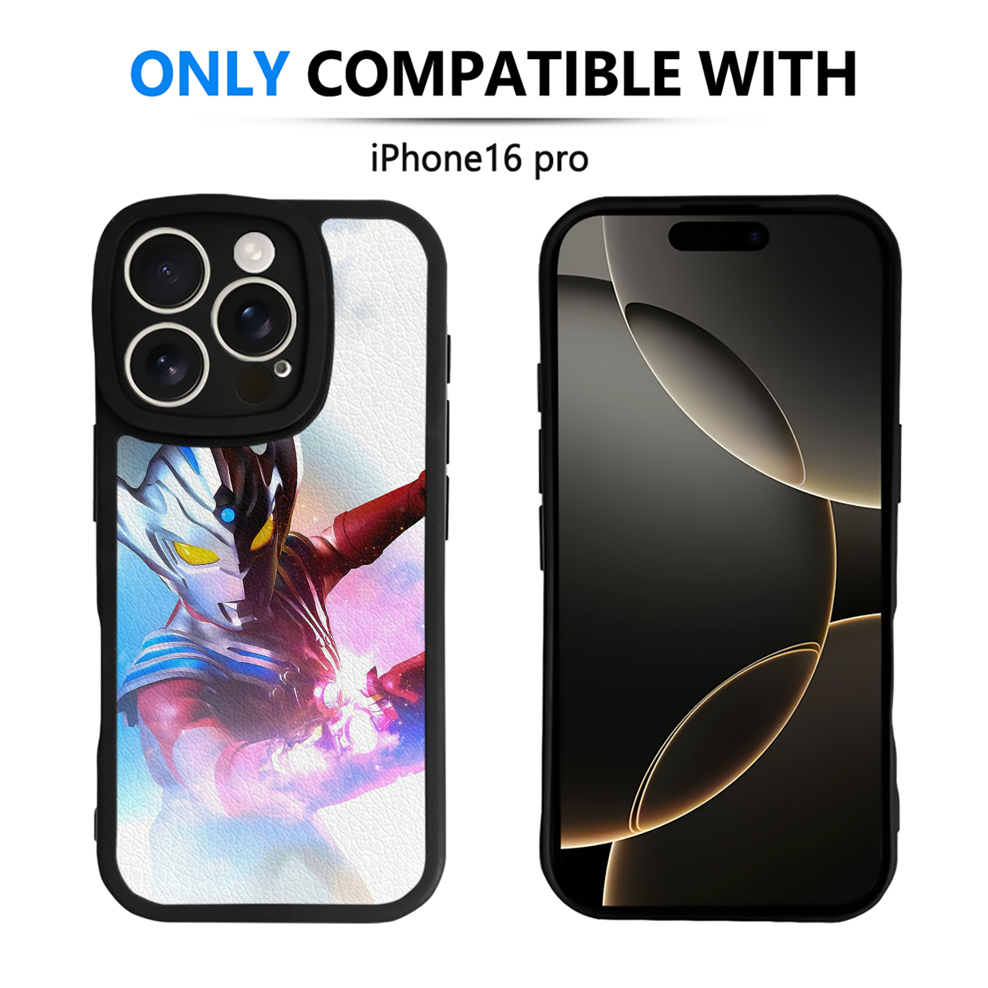 （画像用） ウルトラマン Ultraman 【iPhone 16シリーズ対応】シリコンスマホケース（レザー調） 材質：シリコン